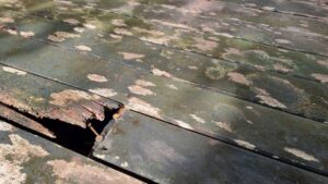 rotten boards or beams
