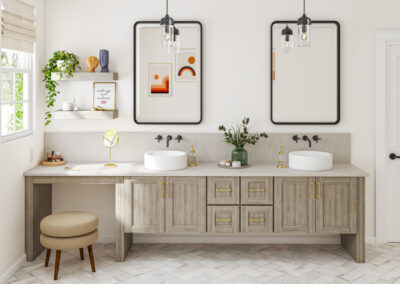 wilsonart quartz cream bathroom